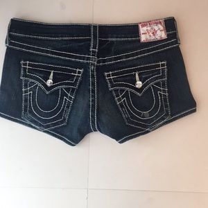 True religion rhinestone shorts
